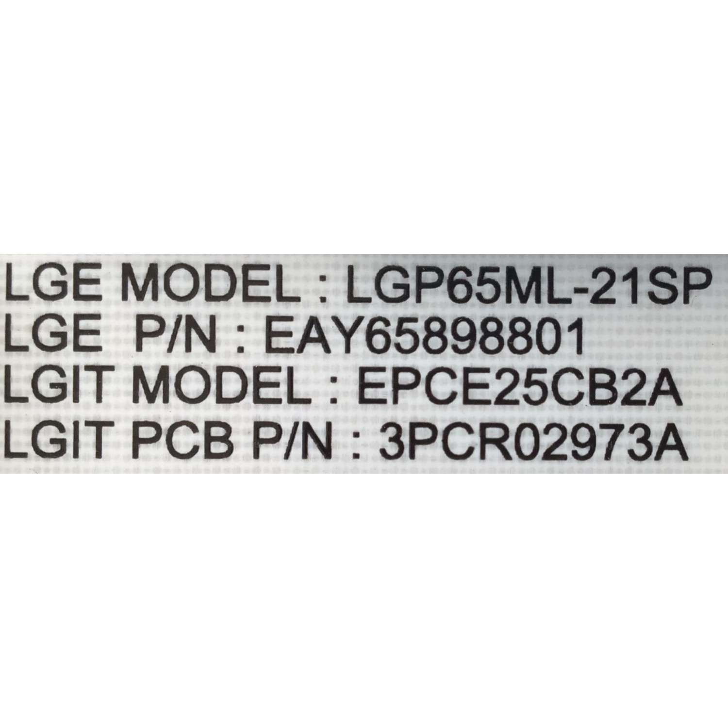 FUENTE DE PODER PARA TV LG / NUMERO DE PARTE EAY65898801 / 3PCR02973A  / EPCE25CB2A / LGP65ML-21SP / PANEL HC650MQB-ABDA1-2141 / MODELO 65QNED90UPA / 65QNED90UPA.AUSFLJR - Imagen 3